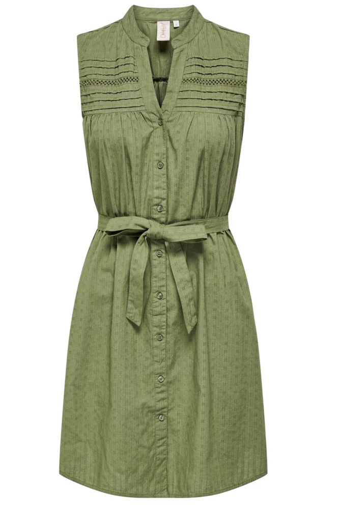 ONLESTA LIFE SL BUTTON DRESS WVN CS 15331220 OLIVINE